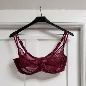 Seriously sexy 40DD raspberry/maroon bra